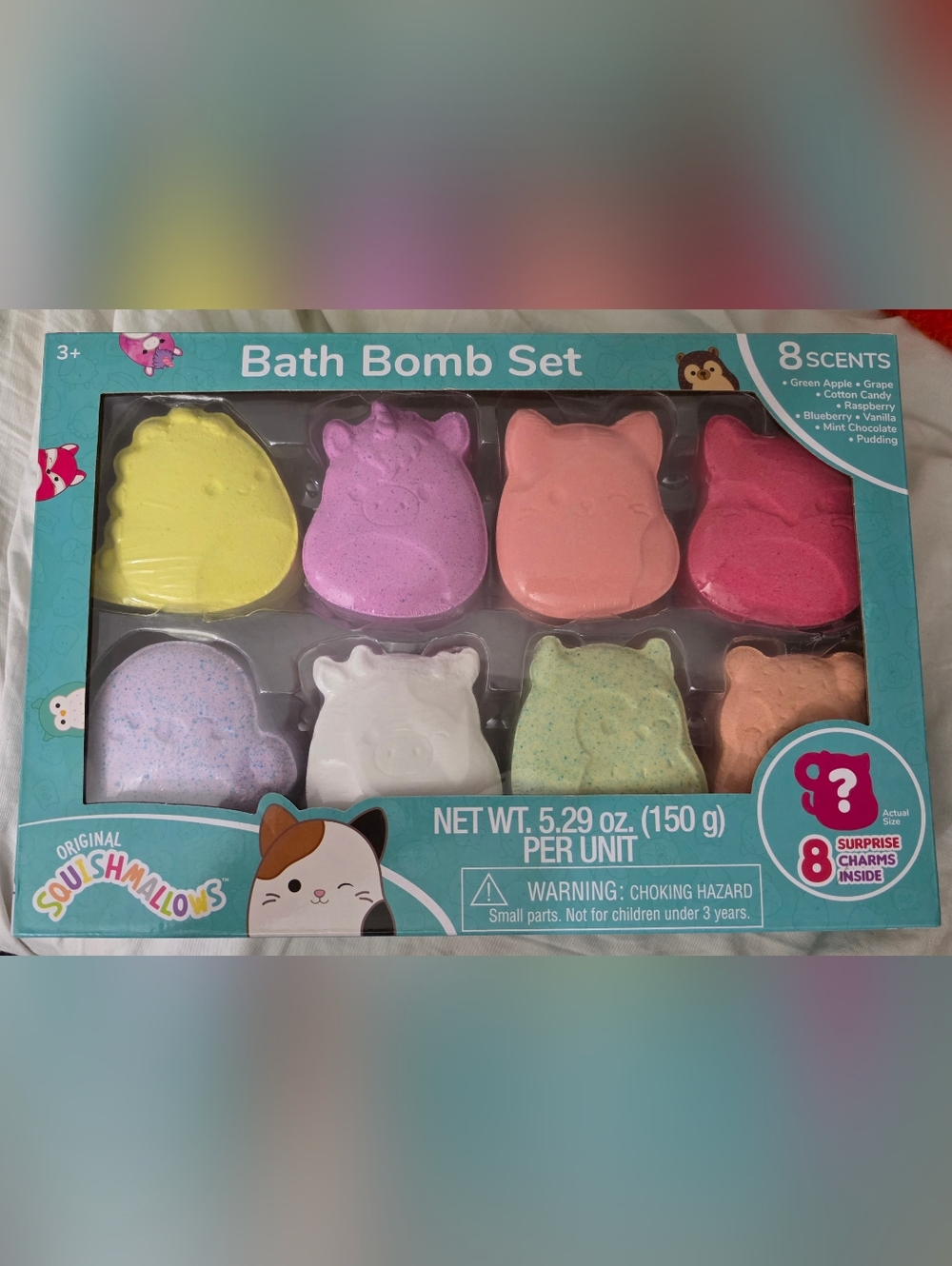 Original Squishmallows Bath Bomb Set - Pastel Colors